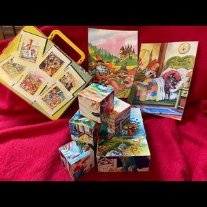 1940’s nursery rhymes puzzle blocks